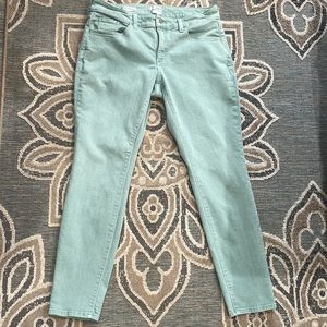 Sea foam green denim pants 10/30R - excellent quality and condition
